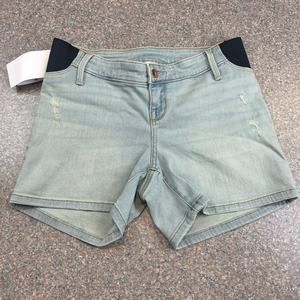 Stretch Denim Maternity Shorts, NEW 2